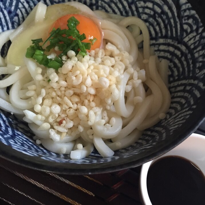 かま揚げうどん　和風カルボナーラ！